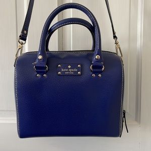 Kate Spade Cross Body Shoulder Blue Leather Bag